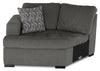 Made in Canada Legend 2-Piece Left-Facing Chenille Fabric Cuddler Sectional - Pewter Brown | Sofa sectionnel de gauche Legend 2 pièces fabriqué au Canada en tissu de chenille avec fauteuil enveloppant - brun étain