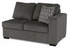 Made in Canada Legend 2-Piece Left-Facing Chenille Fabric Cuddler Sectional - Pewter Brown | Sofa sectionnel de gauche Legend 2 pièces fabriqué au Canada en tissu de chenille avec fauteuil enveloppant - brun étain