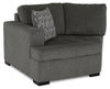 Made in Canada Legend 2-Piece Left-Facing Chenille Fabric Cuddler Sectional - Pewter Brown | Sofa sectionnel de gauche Legend 2 pièces fabriqué au Canada en tissu de chenille avec fauteuil enveloppant - brun étain