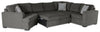 Made in Canada Legend 3-Piece Left-Facing Chenille Fabric Cuddler Sleeper Sectional - Pewter Brown | Sofa-lit sectionnel de gauche Legend 3 pièces fabriqué au Canada en tissu de chenille avec fauteuil enveloppant - brun étain