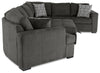 Made in Canada Legend 3-Piece Left-Facing Chenille Fabric Cuddler Sleeper Sectional - Pewter Brown | Sofa-lit sectionnel de gauche Legend 3 pièces fabriqué au Canada en tissu de chenille avec fauteuil enveloppant - brun étain