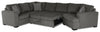 Made in Canada Legend 3-Piece Right-Facing Chenille Fabric Cuddler Sleeper Sectional - Pewter Brown | Sofa-lit sectionnel de droite Legend 3 pièces fabriqué au Canada en tissu de chenille avec fauteuil enveloppant - brun étain