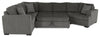 Made in Canada Legend 3-Piece Right-Facing Chenille Fabric Cuddler Sleeper Sectional - Pewter Brown | Sofa-lit sectionnel de droite Legend 3 pièces fabriqué au Canada en tissu de chenille avec fauteuil enveloppant - brun étain