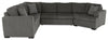 Made in Canada Legend 3-Piece Right-Facing Chenille Fabric Cuddler Sleeper Sectional - Pewter Brown | Sofa-lit sectionnel de droite Legend 3 pièces fabriqué au Canada en tissu de chenille avec fauteuil enveloppant - brun étain
