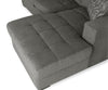 Made in Canada Legend 2-Piece Right-Facing Chenille Fabric Sleeper Sectional with Storage Chaise - Pewter Brown | Sofa-lit sectionnel de droite Legend 2 pièces fabriqué au Canada en tissu de chenille avec fauteuil long de rangement - brun étain