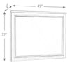 Levi Bedroom Dresser Mirror, Wood - Drift Grey | Miroir de commode de chambre à coucher Levi en bois - gris bois de grève