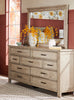 Levi Bedroom Dresser Mirror, Wood - Drift Grey | Miroir de commode de chambre à coucher Levi en bois - gris bois de grève