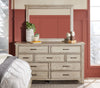 Levi Bedroom Dresser Mirror, Wood - Drift Grey | Miroir de commode de chambre à coucher Levi en bois - gris bois de grève