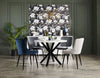 Lexi Dining Chair with Velvet-Look Fabric, Metal - Grey | Chaise de salle à manger Lexi en tissu d’apparence velours et en métal - grise