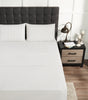 Striped 4-Piece King Cotton Sheet Set - Light Grey | Ensemble de draps Striped de 4 pièces en coton pour très grand lit - gris clair