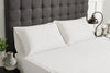 Striped 4-Piece King Cotton Sheet Set - Light Grey | Ensemble de draps Striped de 4 pièces en coton pour très grand lit - gris clair
