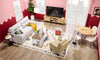 Kort & Co. Logan 47.25" Traditional Coffee Table with Storage and Shelf - White and Walnut Oak |Table à café traditionnelle Logan de Kort & Co. de 47,25 po avec rangement et tablette - blanche et chêne noyer