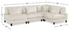 Lounge 4-Piece Chenille Armless Modular Sectional – Beige  | Sofa sectionnel modulaire sans accoudoirs Lounge 4 pièces en chenille - beige