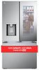 LG 36" 31 Cu. Ft. French-Door Standard-Depth MAX™ Refrigerator - Smudge Proof Stainless Steel - LRYK… | Réfrigérateur LG de 31 pi³ et de 36 po à portes françaises de profondeur standard MAXMC - acier inox…
