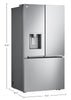 LG 36" 26 Cu. Ft. French-Door Counter-Depth MAX™ Refrigerator - Smudge Proof Stainless Steel - LRYXC… | Réfrigérateur LG de 26 pi³ et de 36 po à portes françaises de profondeur comptoir MAXMC - acier inox…