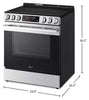LG 6.3 Cu. Ft Smart Electric Range with EasyClean® - Smudge Resistant Stainless Steel - LSEL6333XE | Cuisinière intelligente électrique LG de 6,3 pi³ avec EasyCleanMD - acier inoxydable résistant aux taches - LSEL6333XE