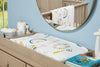 Luna 3-Piece Crib Bedding Set - White and Pink| Literie Luna 3 pièces pour lit de bébé - blanc et rose