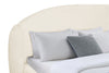 Luna Upholstered Wingback Bed in Taupe Fabric - King Size | Lit rembourré à oreilles Luna en tissu taupe - format très grand lit
