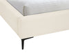 Luna Upholstered Wingback Bed in Taupe Fabric - King Size | Lit rembourré à oreilles Luna en tissu taupe - format très grand lit