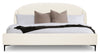 Luna Upholstered Wingback Bed in Taupe Fabric - King Size | Lit rembourré à oreilles Luna en tissu taupe - format très grand lit