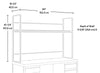 Manhattan Gate 60" Commercial Grade Computer Hutch with Shelf - Mystic Oak|Crédence d’ordinateur Manhattan Gate de 60 po de qualité commerciale avec tablette - chêne mystique