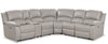 Marcel 6-Piece Genuine Leather Power Reclining Sectional with Storage Console and USB Port - Calm Grey