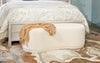Maren 47.25" Fabric Curved Bench - Cream | Banc arrondi Maren de 47,25 po en tissu - crème