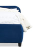 Mave Upholstered Platform Bed in Blue Velvet Fabric - Queen Size | Lit plateforme rembourré Mave en tissu de velours bleu - format grand lit
