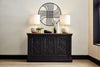 Isla Dining Server with Storage, 57.8"W - Rustic Black | Desserte de salle à manger Isla de 57,8 po (L) avec rangement - noir rustique