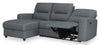 Meadow 2-Piece Left-Facing Chenille Fabric Power Reclining Sectional with Storage Chaise - Denim | Sofa sectionnel de gauche à inclinaison électrique Meadow 2 pièces en tissu de chenille avec fauteuil long de rangement - denim