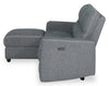 Meadow 2-Piece Left-Facing Chenille Fabric Power Reclining Sectional with Storage Chaise - Denim | Sofa sectionnel de gauche à inclinaison électrique Meadow 2 pièces en tissu de chenille avec fauteuil long de rangement - denim