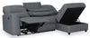Meadow 2-Piece Right-Facing Chenille Fabric Power Reclining Sectional with Storage Chaise - Denim | Sofa sectionnel de droite à inclinaison électrique Meadow 2 pièces en tissu de chenille avec fauteuil long de rangement - denim