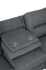 Meadow 2-Piece Right-Facing Chenille Fabric Power Reclining Sectional with Storage Chaise - Denim | Sofa sectionnel de droite à inclinaison électrique Meadow 2 pièces en tissu de chenille avec fauteuil long de rangement - denim
