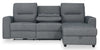 Meadow 2-Piece Right-Facing Chenille Fabric Power Reclining Sectional with Storage Chaise - Denim | Sofa sectionnel de droite à inclinaison électrique Meadow 2 pièces en tissu de chenille avec fauteuil long de rangement - denim