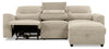 Meadow 2-Piece Right-Facing Chenille Fabric Power Reclining Sectional with Storage Chaise - Taupe | Sofa sectionnel de droite à inclinaison électrique Meadow 2 pièces en tissu de chenille avec fauteuil long de rangement - taupe