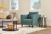 Metro 32" Fabric Chair with Tufted Seat Cushion and Reversible Back Cushion - Denim Blue | Fauteuil Metro de 32 po en tissu avec coussin de siège capitonné et coussin de dossier réversible - bleu denim