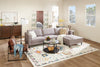Metro 2-Piece Right-Facing Fabric Sectional with Chaise and Tufted Seat Cushions - Grey | Sofa sectionnel de droite Metro 2 pièces en tissu avec fauteuil long et coussins de siège capitonnés - gris