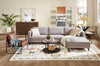 Metro 2-Piece Right-Facing Fabric Sectional with Chaise and Tufted Seat Cushions - Grey | Sofa sectionnel de droite Metro 2 pièces en tissu avec fauteuil long et coussins de siège capitonnés - gris