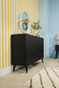 Milan Bedroom 6-Drawer Dresser, Mid-Century Modern, 59"W x 36"H - Black | Commode de chambre à coucher moderne du milieu du 20e siècle Milan de 59 po (l) x 36 po (H) à 6 tiroirs - noire