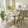 Miya Dining Chair with Polyester Fabric, Metal - Moss Green | Chaise de salle à manger Miya en tissu de polyester et en métal - vert mousse