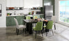 Miya Dining Chair with Polyester Fabric, Metal - Moss Green | Chaise de salle à manger Miya en tissu de polyester et en métal - vert mousse