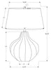 24" Blue Ceramic Curved Table Lamp|Lampe de table courbée de 24 po en céramique bleue