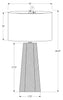 29" White Ceramic Table Lamp|Lampe de table de 29 po en céramique blanche