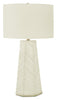 29" White Ceramic Table Lamp|Lampe de table de 29 po en céramique blanche