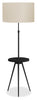 63" Black Metal Tripod Floor Lamp with USB Port|Lampe à pied de style trépied de 63 po en métal noir avec port USB