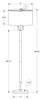 60" Nickel Metal Floor Lamp|Lampe à pied de 60 po en métal laiton