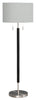 60" Nickel Metal Floor Lamp|Lampe à pied de 60 po en métal laiton
