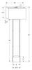 62" Black Metal Modern Floor Lamp|Lampe à pied moderne de 62 po en métal noir