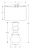 26" Cream Ceramic Table Lamp|Lampe de table de 26 po en céramique crème