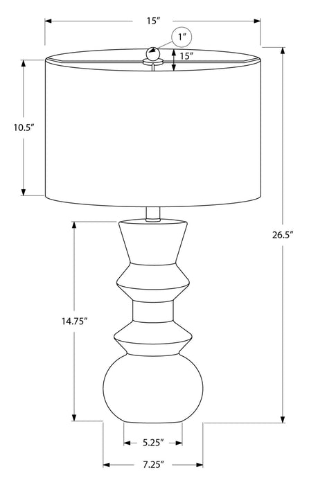 26\" Cream Ceramic Table Lamp